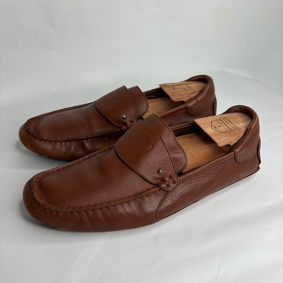 Gucci Brown Leather Loafers with Horsebit Detail size 8 - Picture 1 of 9